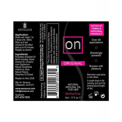 Sensuva ON Natural Arousal Oil for Her 5ml